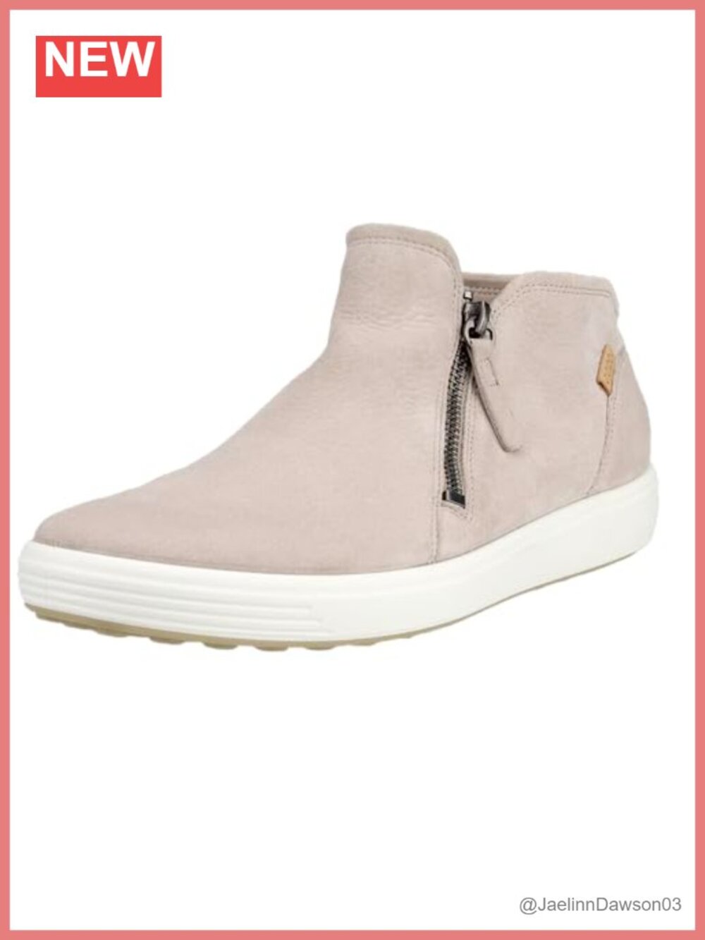 ECCO Women's Leather Side Zip Comfort Sneaker Boot